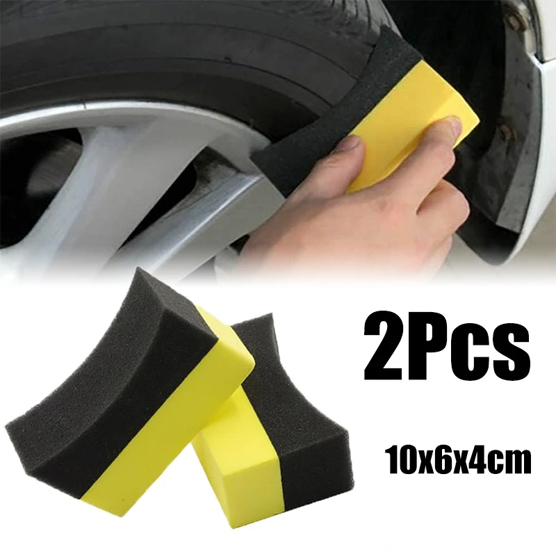 1 / 2шт U-образная губка для чистки автомобильных колес, впитывающая губка для мытья шин, инструмент для щетки, аксессуары для мойки автомобилей