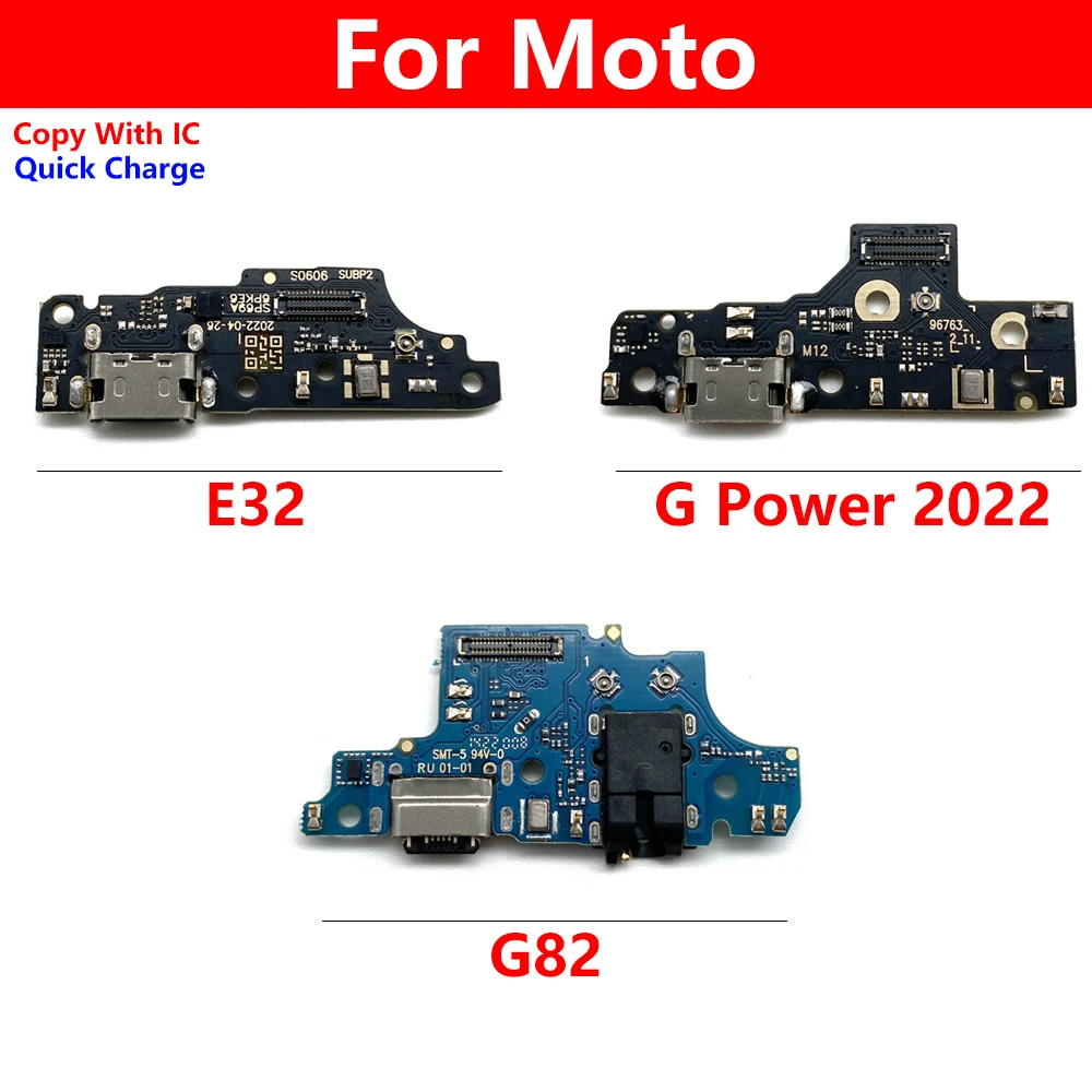 10 шт. Разъем для ремонта USB-порта зарядки, плата Flex с Micro Для Moto E32 G82 G Power 2022