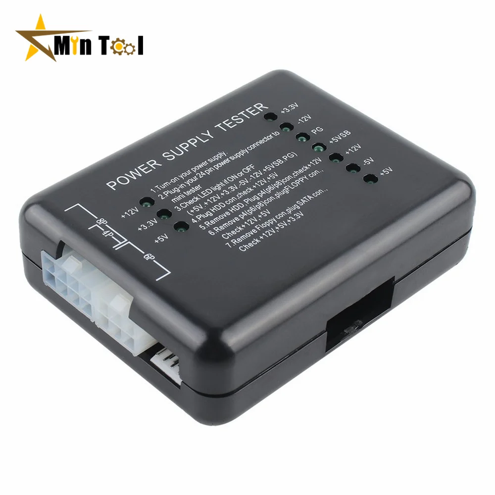 20/24 Pin для блока питания ATX SATA HDD Checker Meter Измерение светодиодной индикации Диагностический инструмент Тестирование для ПК Компьютерный тестер питания