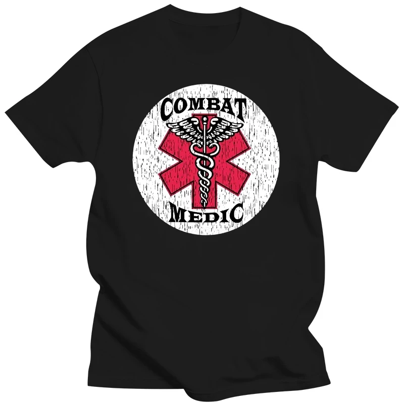 2019 Хлопчатобумажные футболки с коротким рукавом Мужская одежда Grunt Combat Medic Футболка