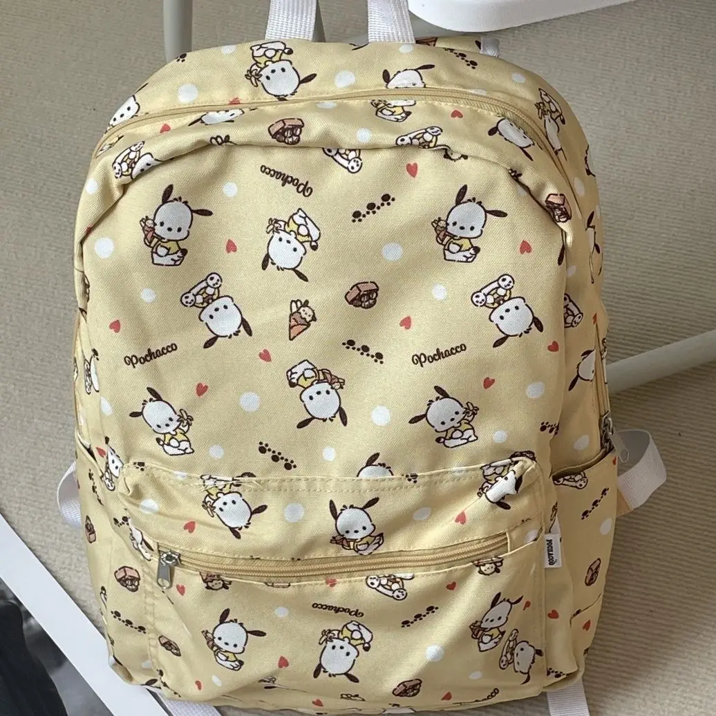 2022 Sanrio pc школьный ранец для мальчиков и девочек холщовая сумка через плечо студенческий школьный рюкзак pochacco дорожная сумка для хранения сумочка