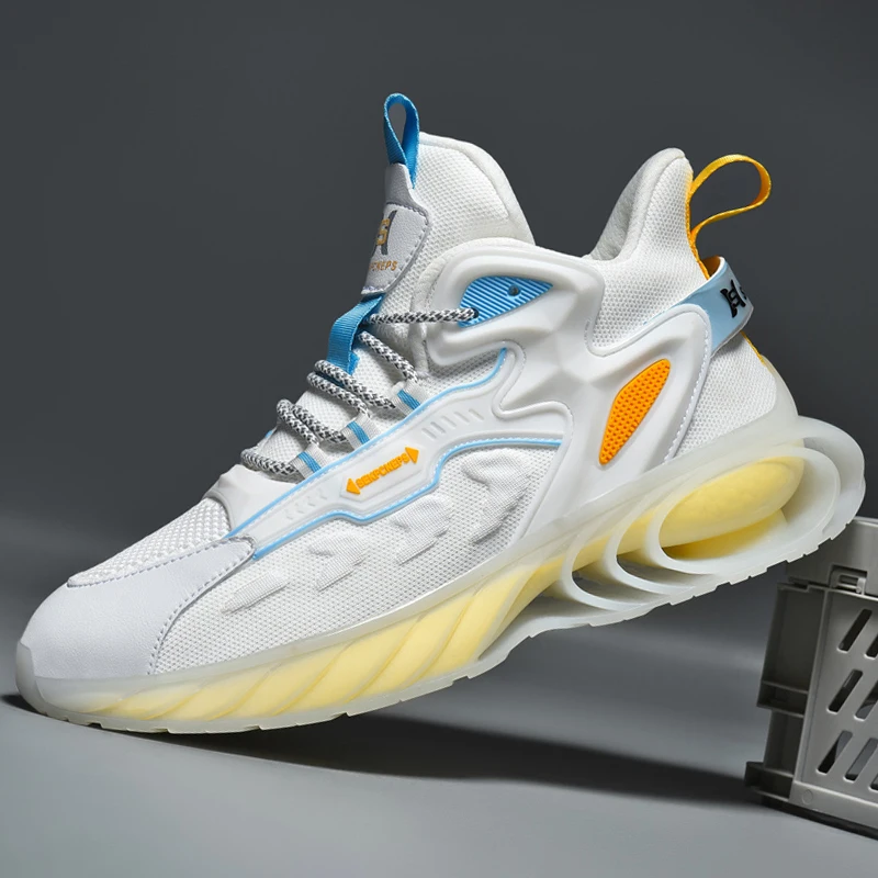 2022 Новые мужские кроссовки, повседневная обувь для бега на открытом воздухе, удобная эластичная тканая дышащая модная нескользящая вулканизированная обувь