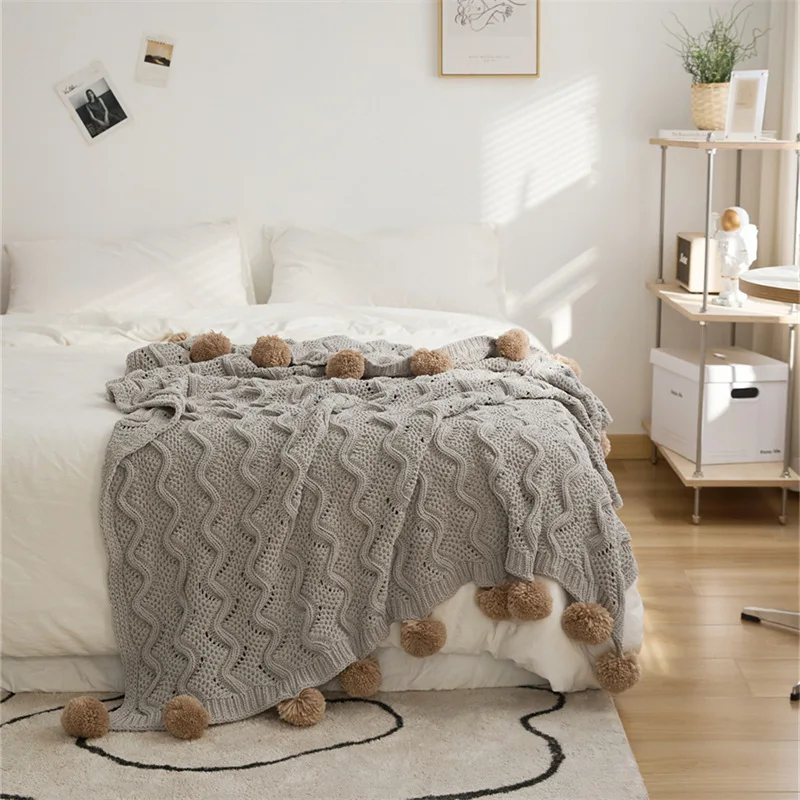 23 новых Nordic A ball ball для гостиной вязаное одеяло, покрывало для дивана, прикроватное украшение, одеяло, ленивый ветер, одеяло для сна