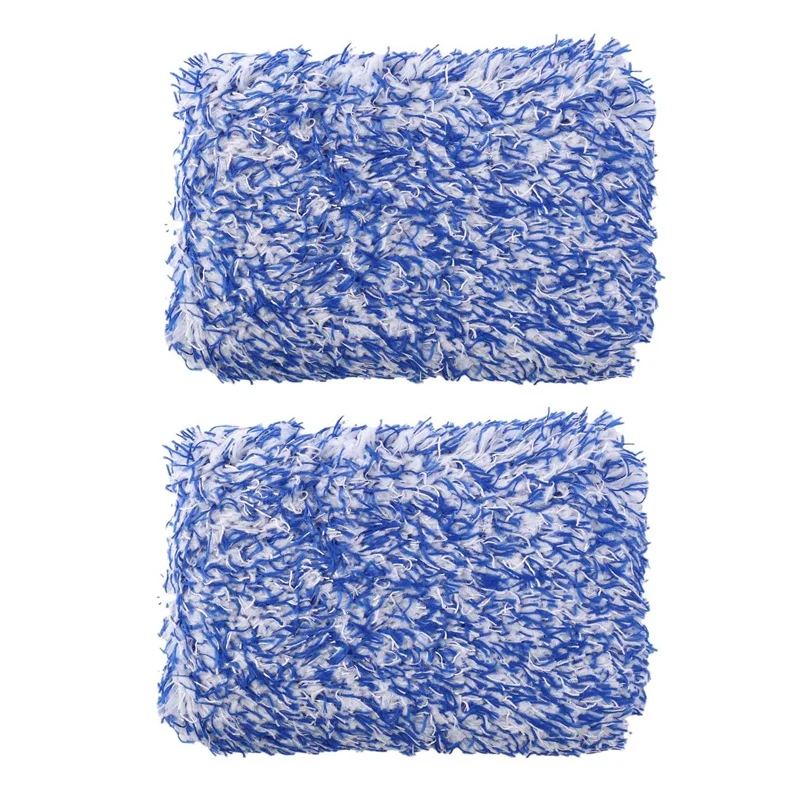 2X Car Soft для чистки автомобилей высокой плотности, сверхмягкая ткань для мытья автомобилей, полотенце для мытья автомобилей из микрофибры, губчатый блок синего цвета