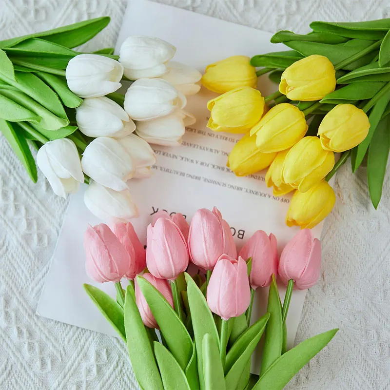 35 см Цветок тюльпана, искусственный букет тюльпанов, искусственный цветок из пенополиэтилена, декор для свадебной церемонии, декор для домашнего сада, декор для букета