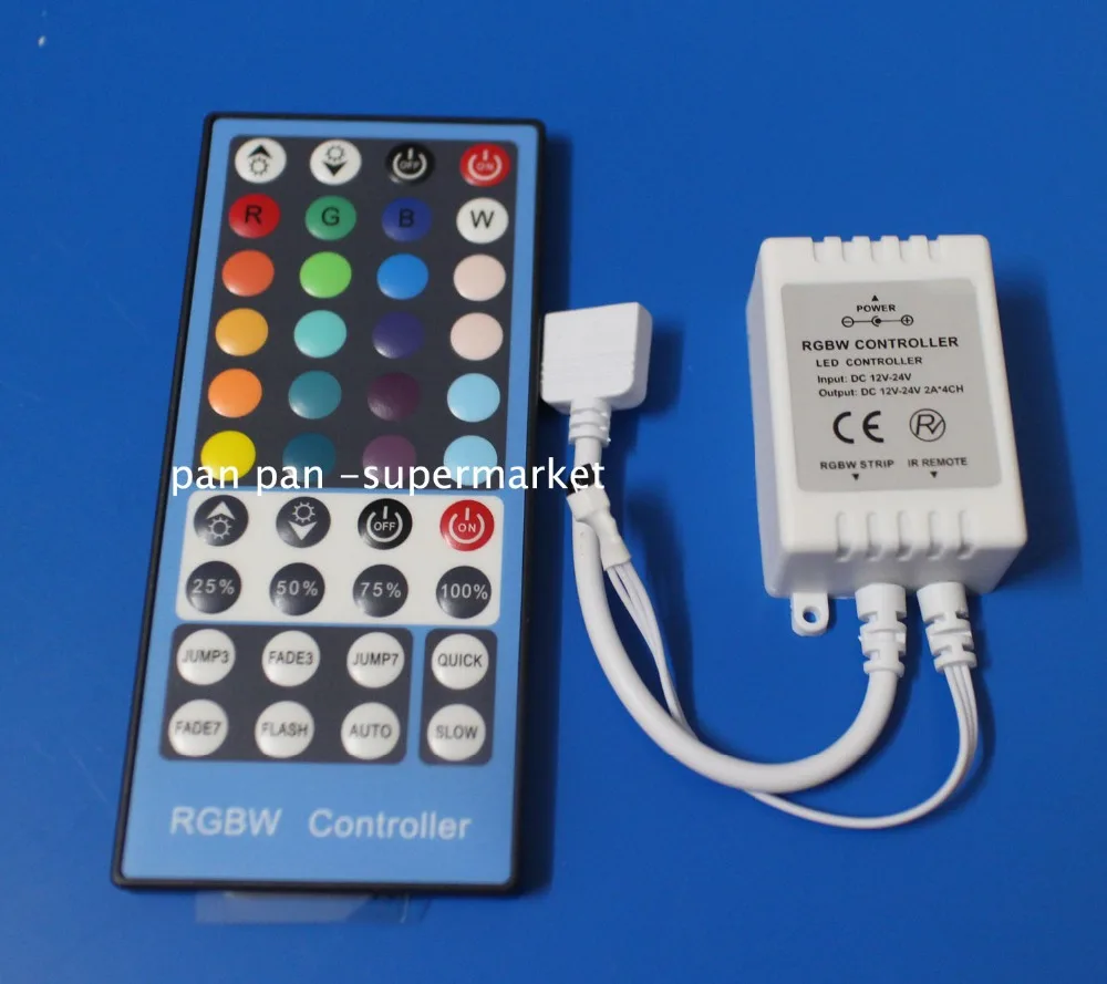 40-клавишный контроллер RGBW DC12-24V светодиодная лента 40-клавишный контроллер RGBW LED с ИК-пультом дистанционного управления