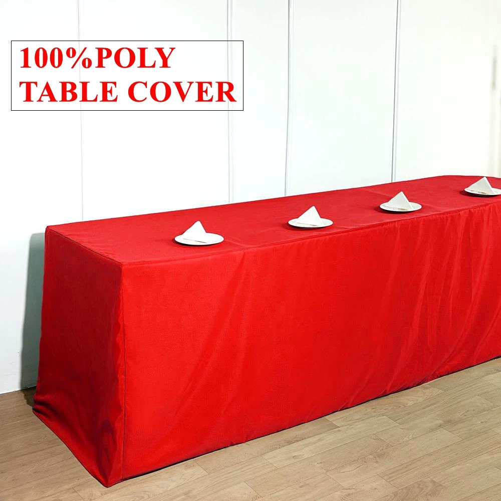 6 футов 8 футов, Прямоугольное покрытие стола из 100% полиэстера Polly, Банкетная скатерть для украшения свадебного мероприятия и вечеринки