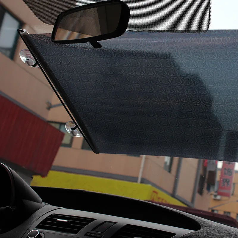 ALLGT 40 см * 125 см Черный выдвижной автомобиль Авто Переднее заднее лобовое стекло солнцезащитный козырек Солнцезащитный козырек Прямая доставка