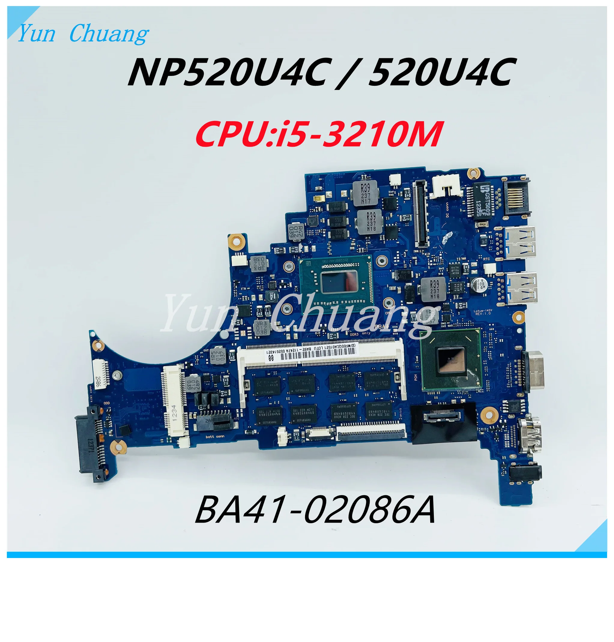 BA92-11247B BA92-11247A BA41-02086A Для Samsung NP520U4C 520U4C материнская плата ноутбука С процессором i5-3210M 4 ГБ оперативной ПАМЯТИ DDR3
