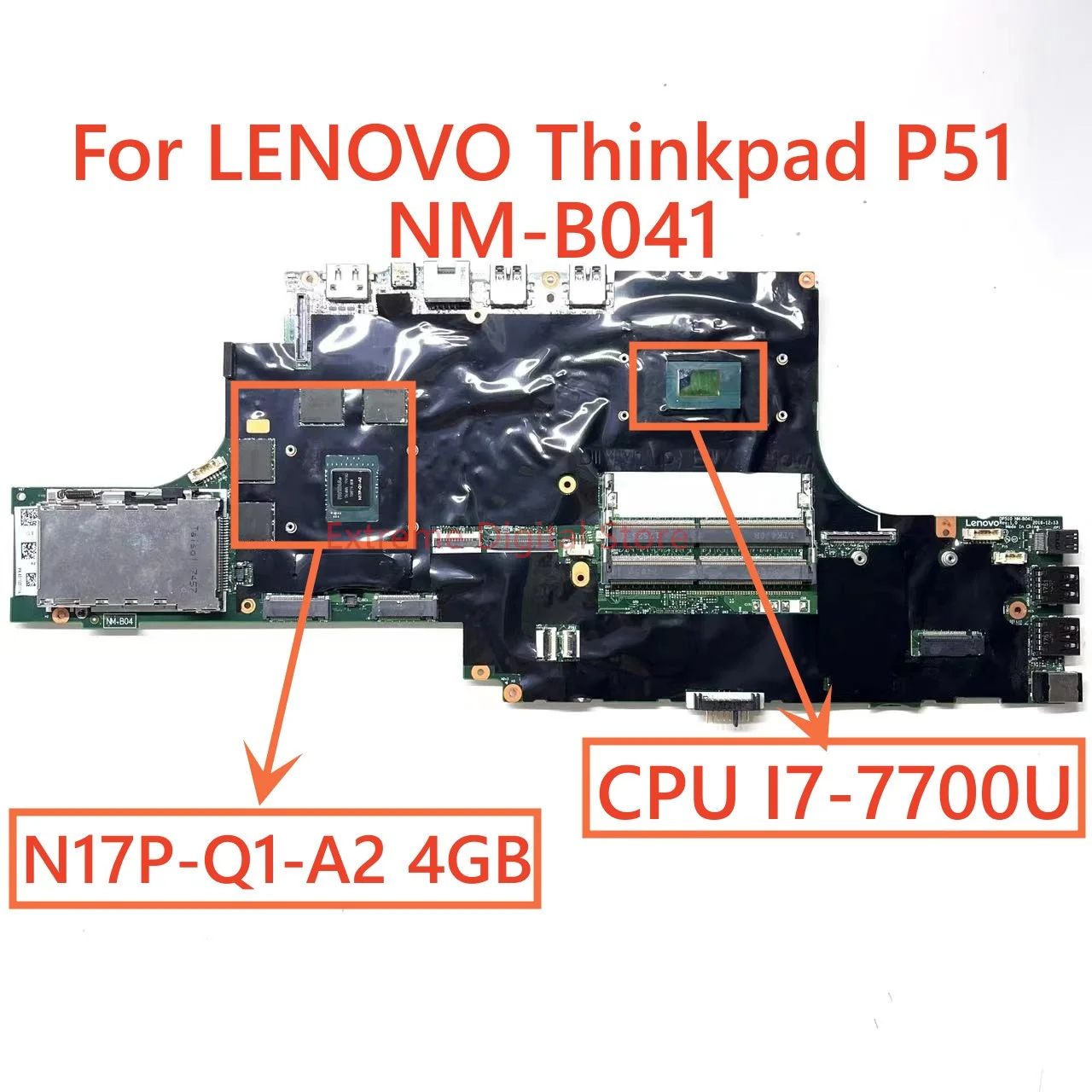 DP510 NM-B041 Для Lenovo Thinkpad P51 Материнская плата Ноутбука С процессором I7-7700HQ GPU N17P-Q1-A2 4G DDR4 100% Протестирована, Полностью Работает