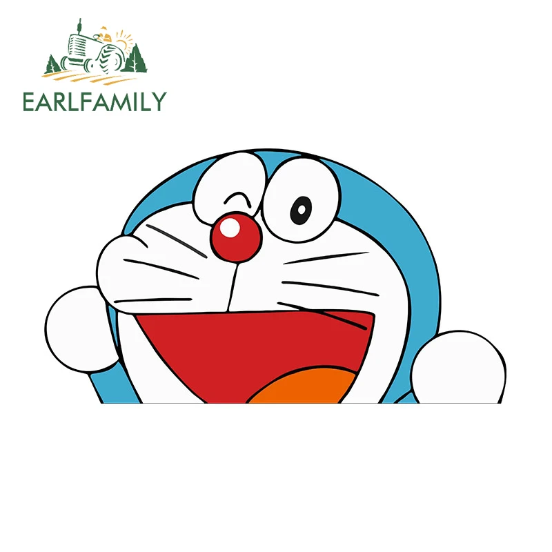 EARLFAMILY 13 см x 7,2 см Для Аниме Doraemon Автомобильные Наклейки Граффити Караван Наклейка На Окна Мотоцикла Водонепроницаемые Автомобильные Аксессуары