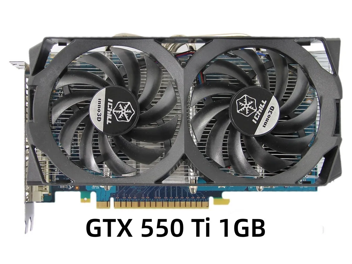 Inno3D GTX 550 Ti 1 ГБ Видеокарта GPU GDDR5 Видеокарта для NVIDIA Карта GeForce GTX550Ti 1GD5 Карты Dvi VGA Используемая Видеокарта