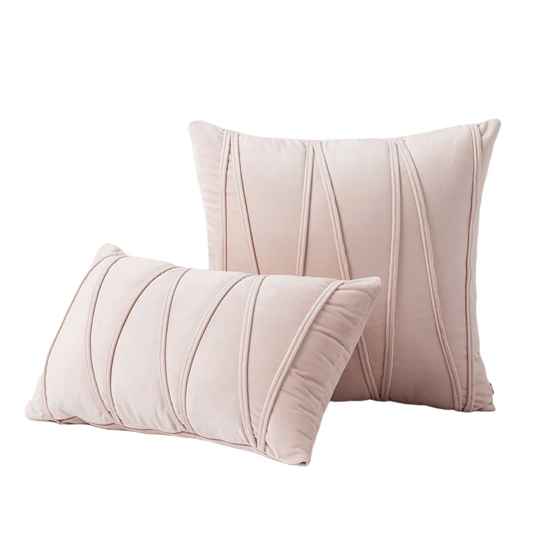 Inyahome New Art Бархатный Желтый Синий Розовый однотонный чехол для подушки, наволочка, домашний декоративный чехол для дивана