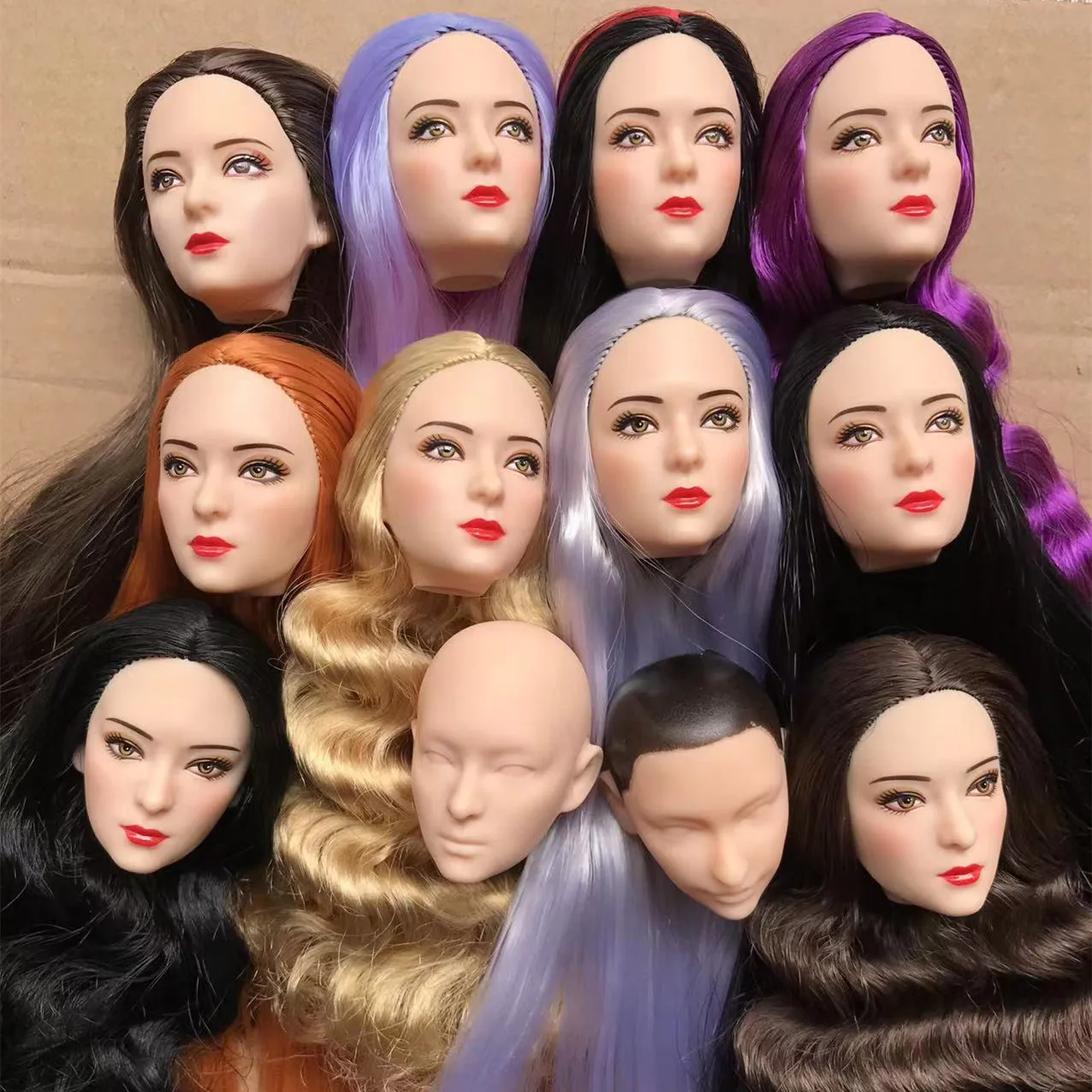 MENGF Новые кукольные головы, длинные Красочные кукольные головы с волосами, Мягкие Кукольные декоры для волос, Хороший макияж, Китайские Классические фигурки кукол для девочек