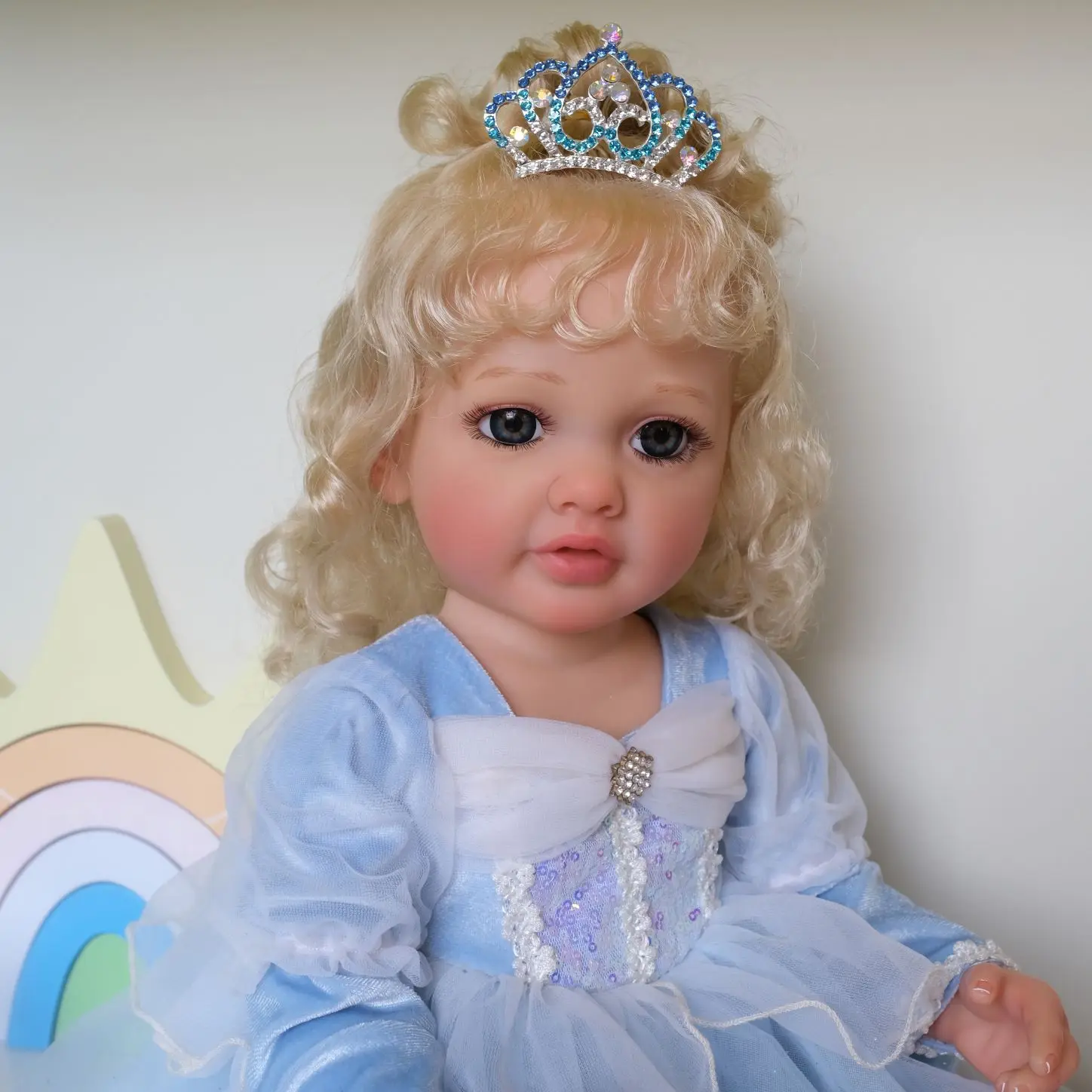 NPK 22-дюймовая мягкая силиконовая виниловая кукла с ручными корнями для волос Betty 3D, на коже видны вены, подарки для детей