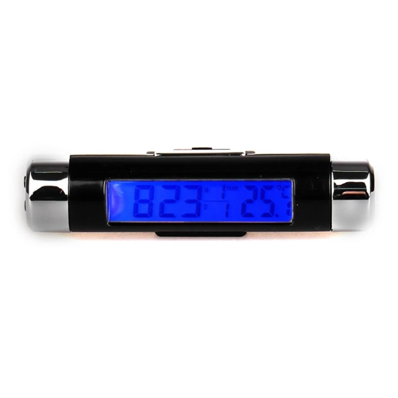 Автомобильный термометр для выпуска воздуха R3MD Электронные часы со светодиодным цифровым дисплеем Термометр с подсветкой Автомобильные принадлежности