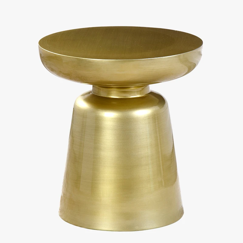 бронзовый металлический круглый столик в скандинавском стиле, современный для гостиной, мебель для дома, латунный журнальный столик, золотой журнальный столик