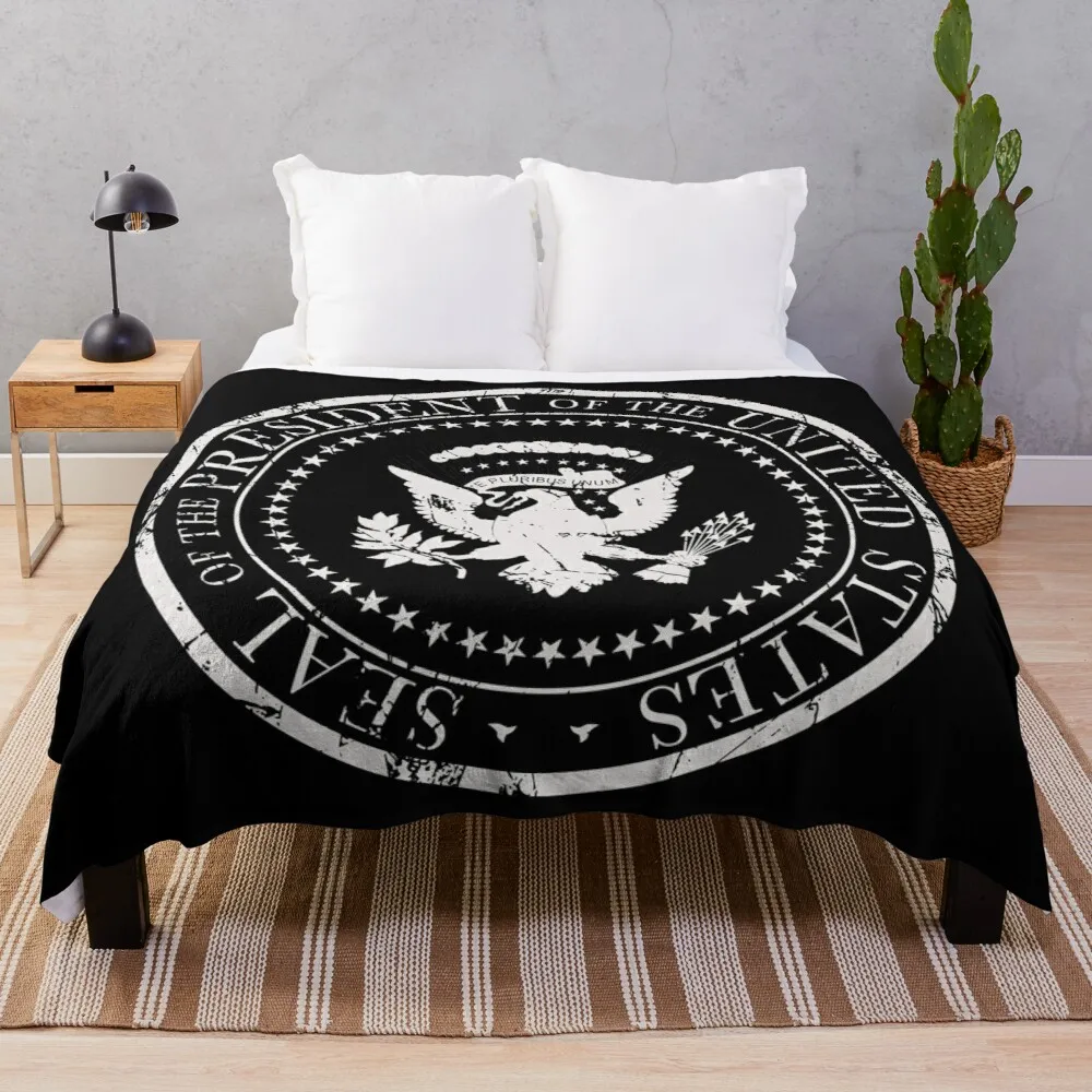 Винтажное одеяло с президентской печатью США, спальный мешок, детское одеяло, меховые одеяла