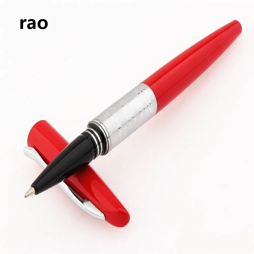 Высококачественная 652 Красная деловая офисная ручка-роллер со средним кончиком, новые канцелярские принадлежности для школьников