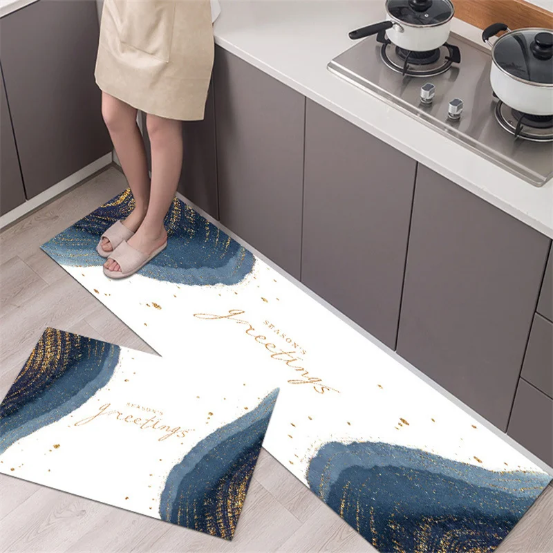 Геометрический нескользящий кухонный коврик на пол, Быстросохнущий Домашний коврик для ванной, ковер для входной двери, гостиная Felpudo
