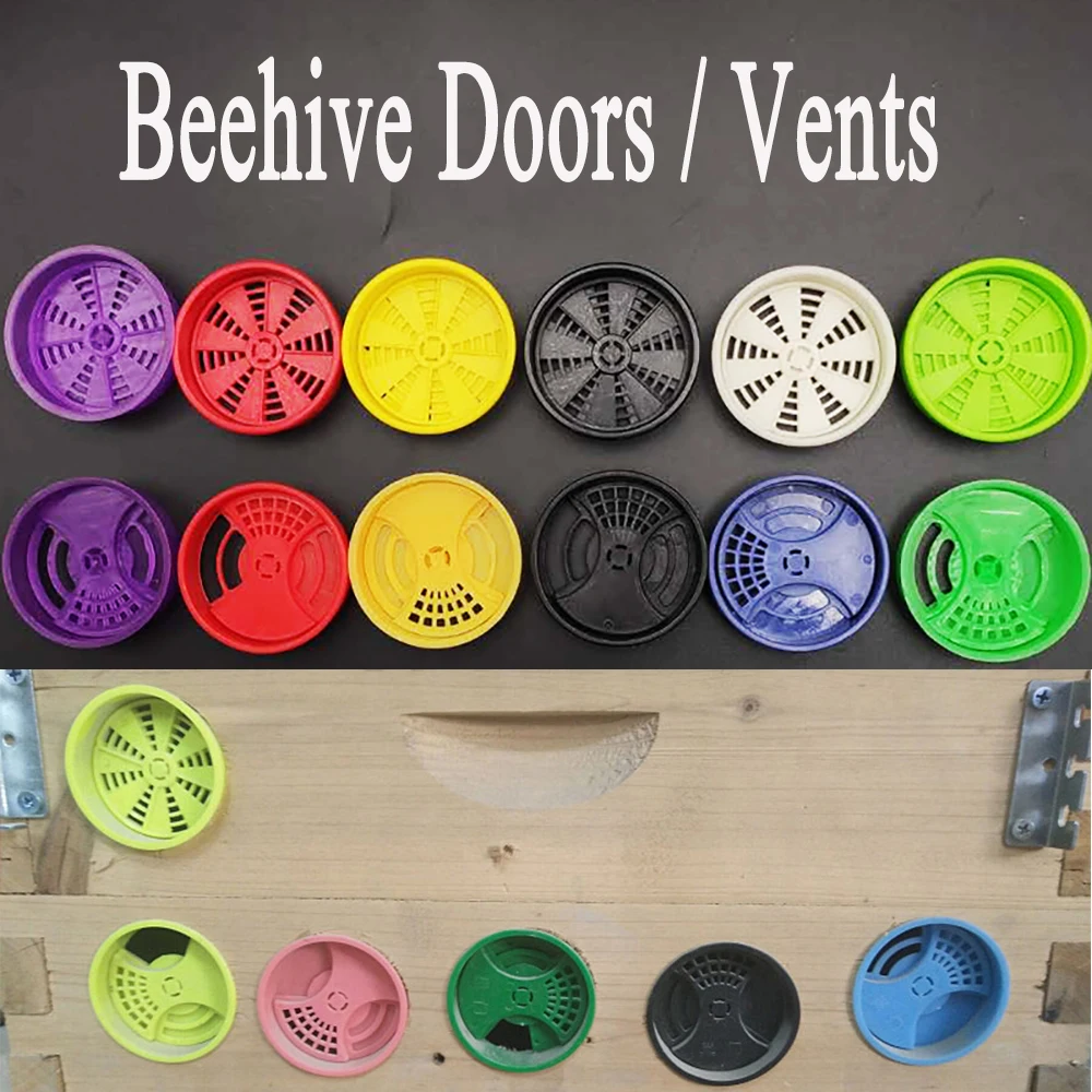 Дверца улья-гнезда Пластиковая многофункциональная вентиляционная дверь, круглый диск 53 мм, стандартные инструменты для пчеловодства, принадлежности для пчел
