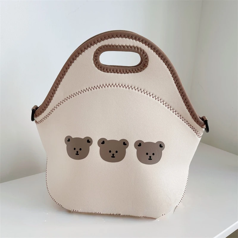 Детский рюкзак Новый Мультяшный мишка, хлопковая сумка для мамы с мягкой ручкой, легкая переносная диагональная сумка, Многофункциональная сумка для ланча