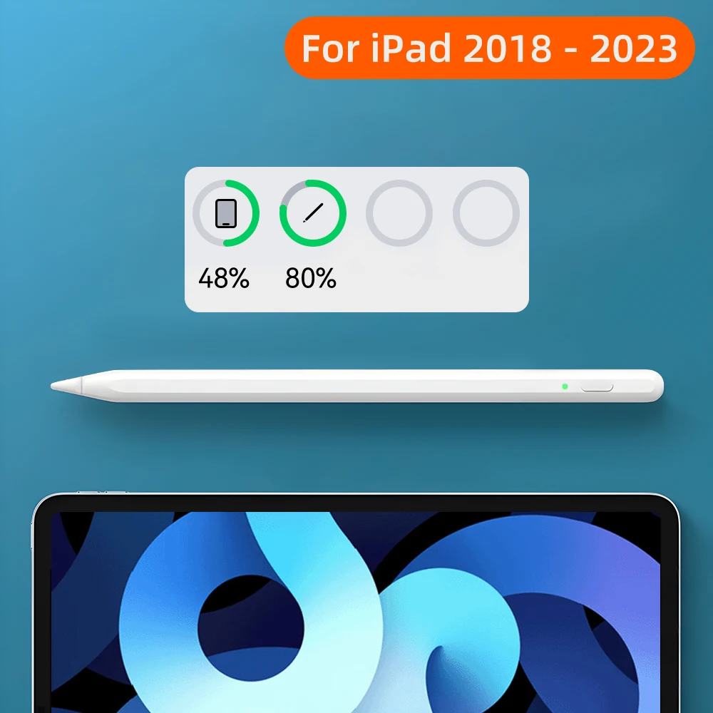 Для Apple Pencil 2 iPad Карандаш Для iPad 2022 2021 2020 2019 2018 Pro 12,9 11 Air 10,9 iPad 10,2 10th mini 6 Bluetooth Стилус