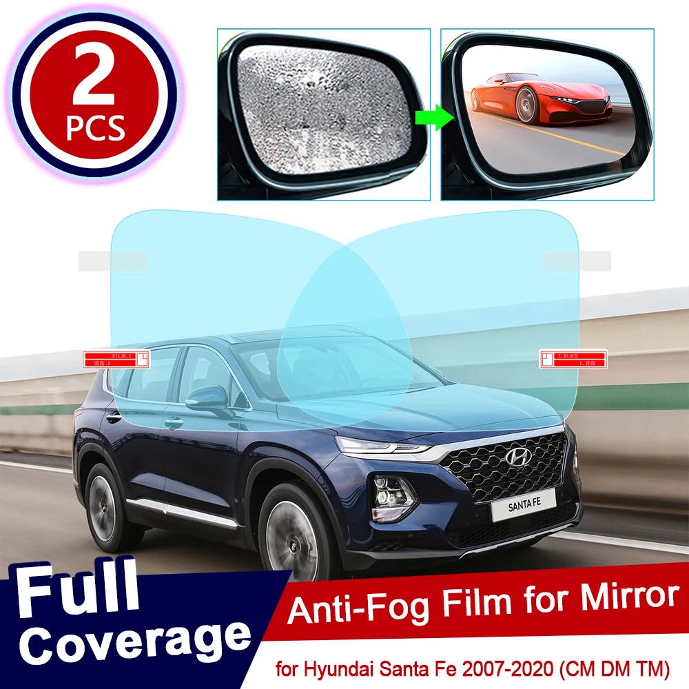 для Hyundai Santa Fe 2007 ~ 2019 CM DM TM ix45 45 Полное покрытие Противотуманной пленкой Аксессуары для зеркал заднего вида SantaFe 2010 2015 2017 2018