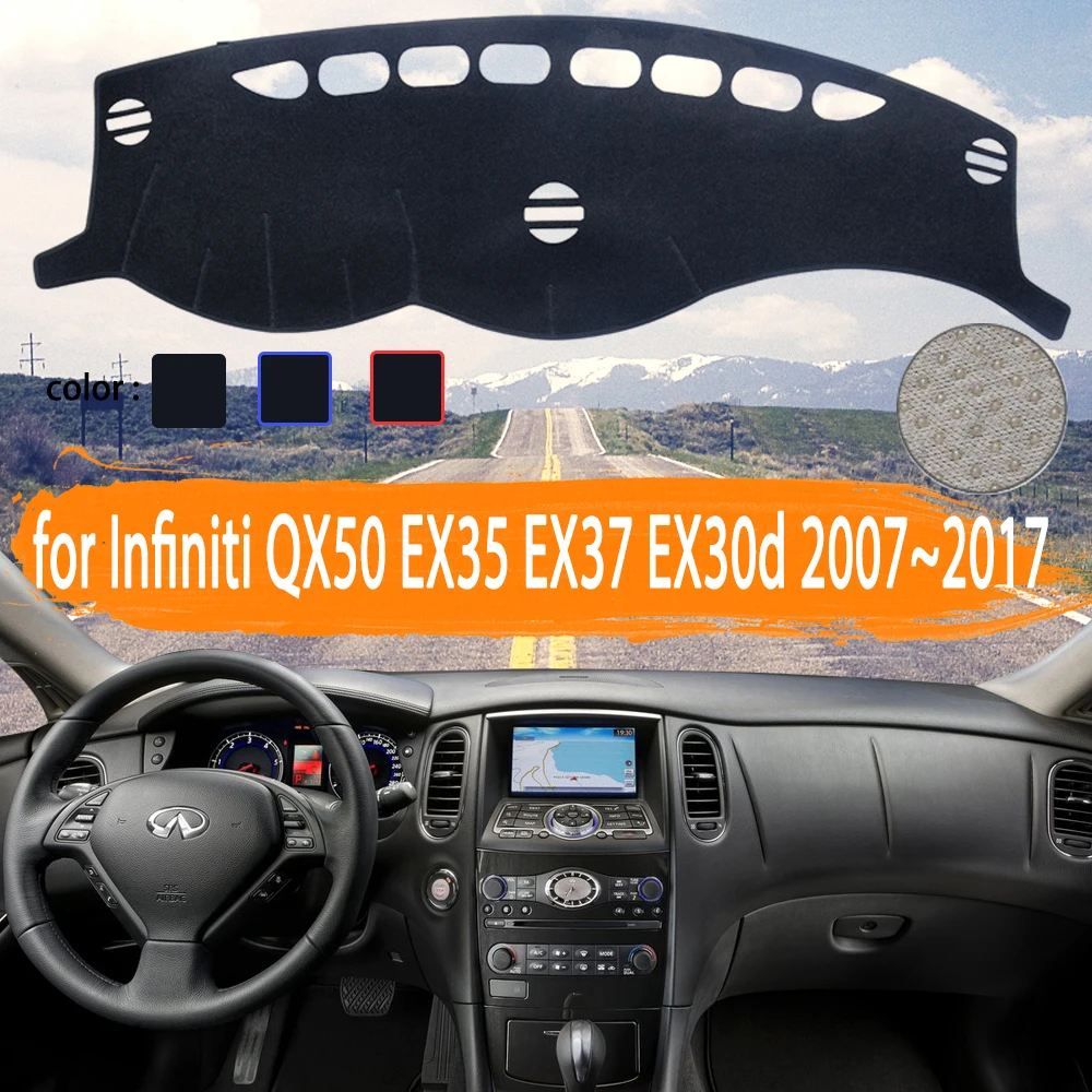 для Infiniti QX50 EX35 EX37 EX30d 2007 ~ 2017 J50 Крышка Приборной панели Автомобиля Dashmat Избегайте света Солнцезащитный Козырек Ковер Автомобильные Аксессуары