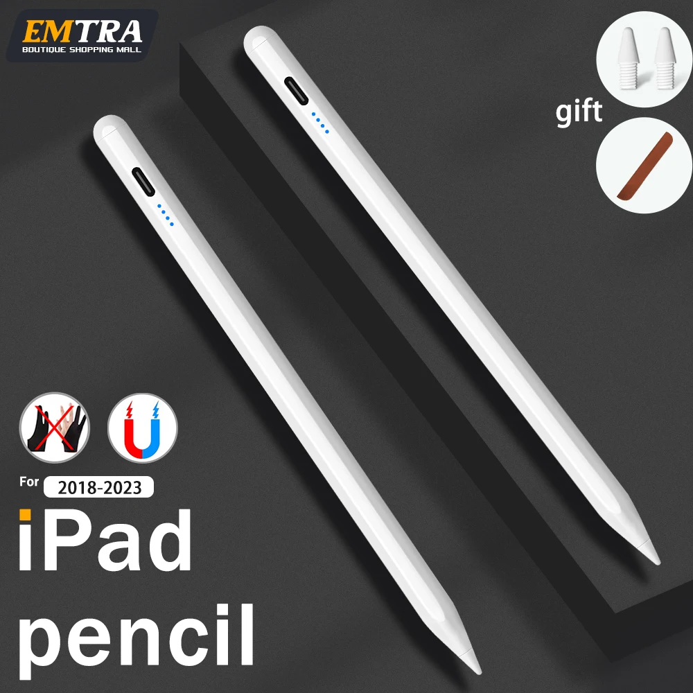 Для iPad Pencil 1 2 поколения Palm, стилус Apple Pencil 2018-2023 Pro Air Mini, аксессуары для iPad, включая наконечник и чехол