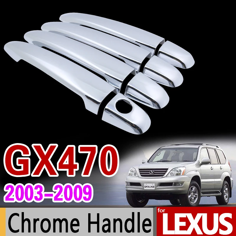 для Lexus GX470 2003-2009 Хромированная Ручка, Накладка, Набор 4 дверей 2004 2005 2006 2007 2008 Автомобильные Аксессуары, Наклейка Для Стайлинга автомобилей