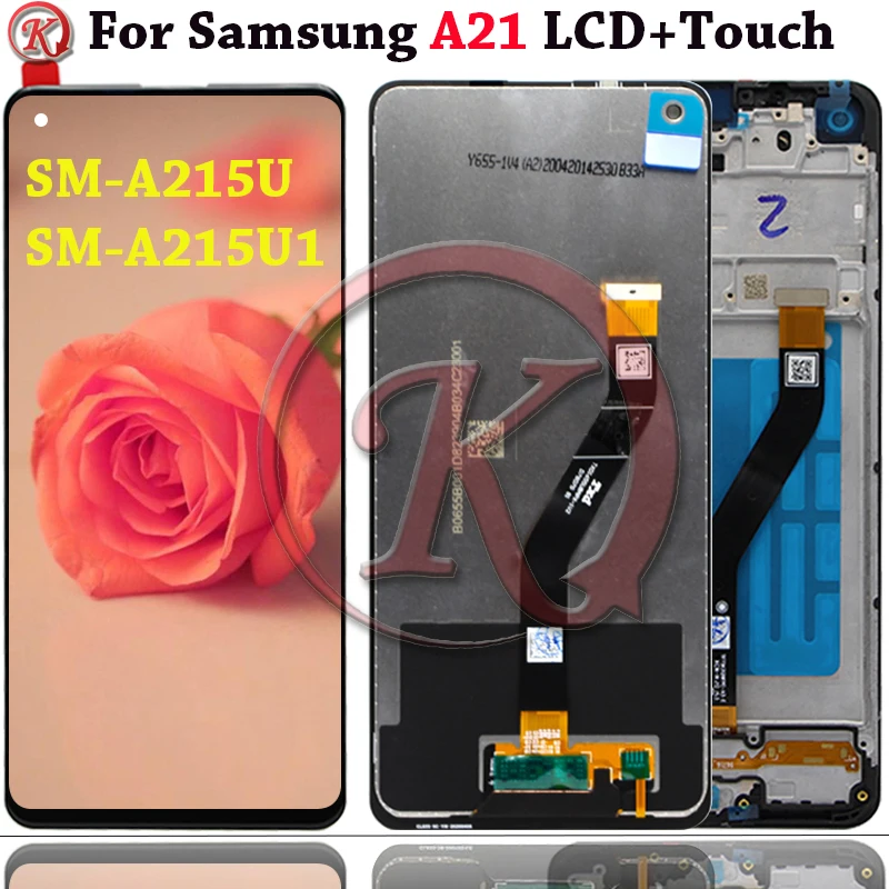 Для Samsung Galaxy A21 ЖК-дисплей Сенсорный Экран Дигитайзер Для Samsung A215U ЖК-сборка Замена Samsung A215U1 LCD