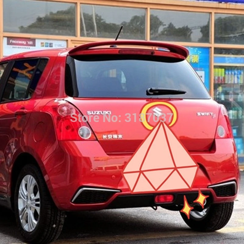 Для Suzuki Swift Спойлер 2008-2015 ABS Пластик Неокрашенный Цветной Задний Спойлер На Крыше Крыло Багажник Губа Крышка Багажника Стайлинг Автомобиля