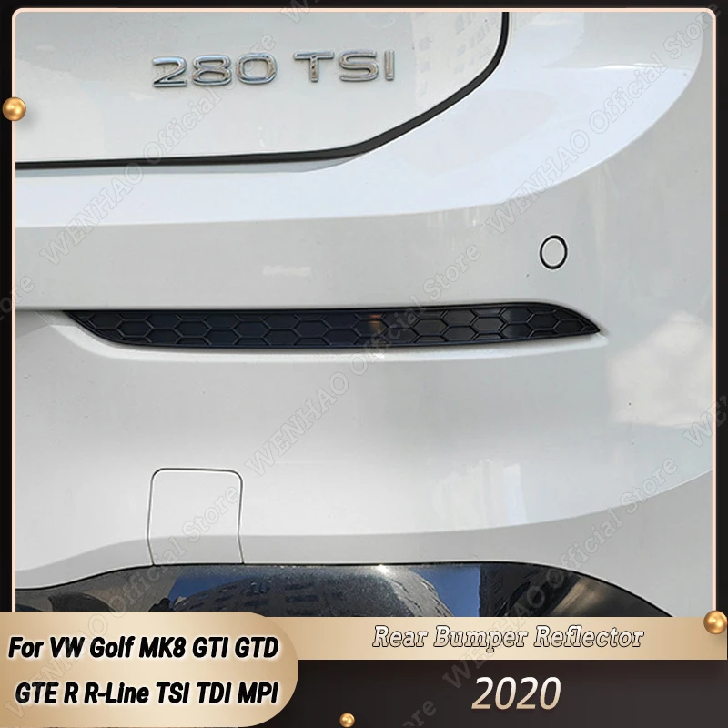 Для VW Golf MK8 GTI GTD GTE R R-Line TSI TDI MPI 2020 Светоотражающая Наклейка На Задний Бампер Автомобиля, Отражающая Предупреждающая Полоса, Тюнинг Обвеса