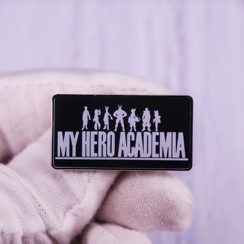 Значок My Hero Academia, Брошь с Силуэтами Персонажей аниме, Аксессуары для Украшения
