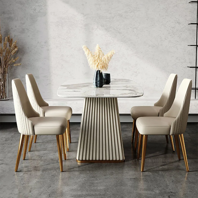 Итальянские Легкие Роскошные Обеденные стулья Простая мебель для столовой Мягкая подушка для спинки стула Современное Кафе Ресторанный стул