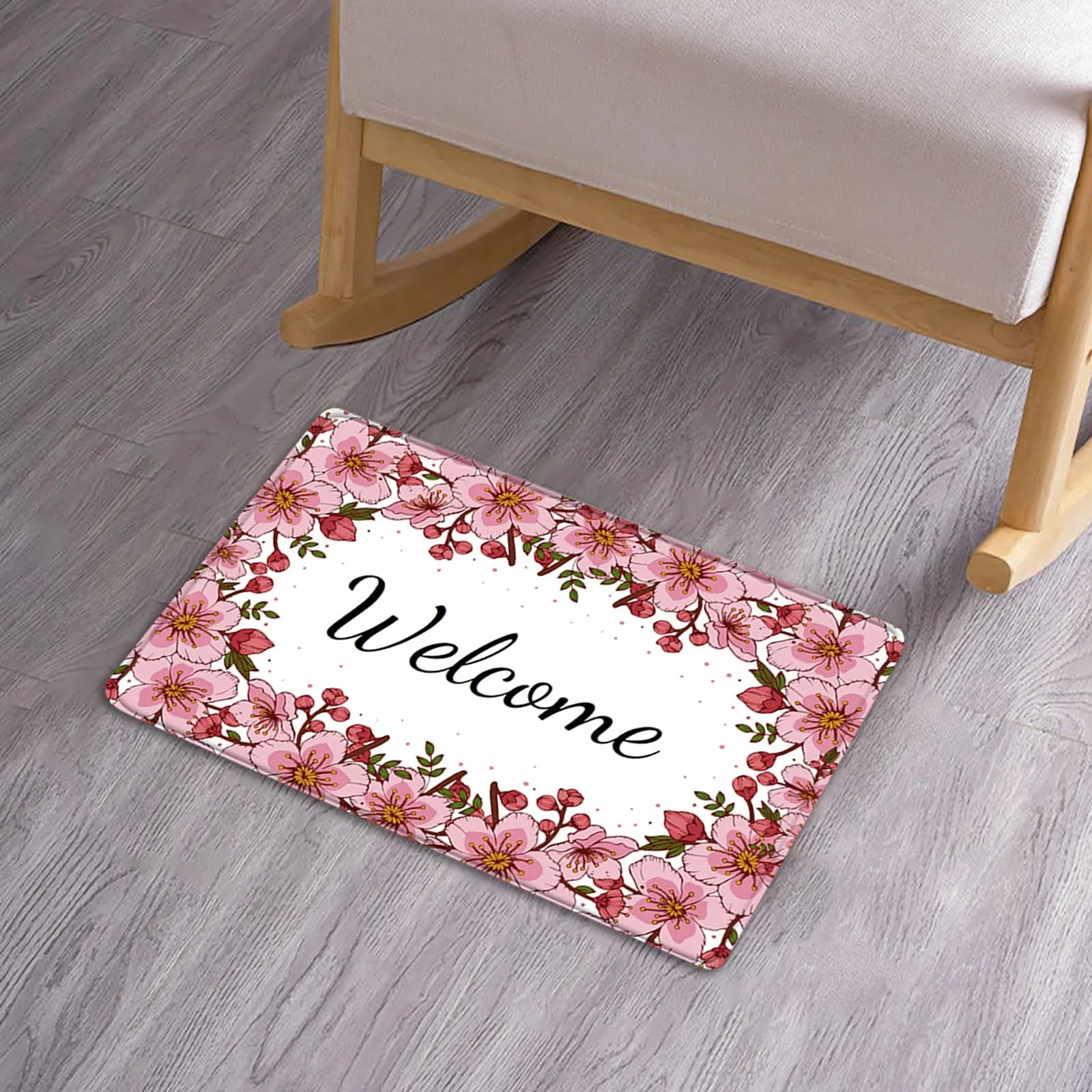 Коврик с весенним цветочным рисунком, противоскользящий коврик для ванной, кухонные коврики для входа, домашний декор