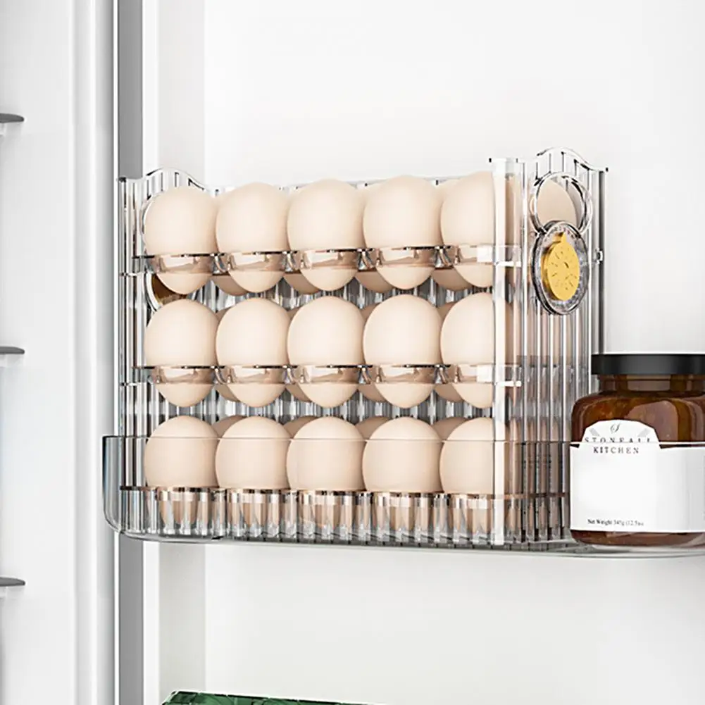 Коробка для яиц Компактная Подставка Для яиц Легкая Защита От падения Полезная Откидная Коробка-Органайзер Для яиц в Холодильнике