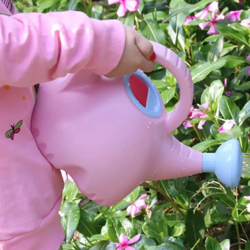 Лейка Пластиковая однотонная в форме Слона, Съемный Прочный Многоразовый Цветочный разбрызгиватель, Садовый инструмент для детей