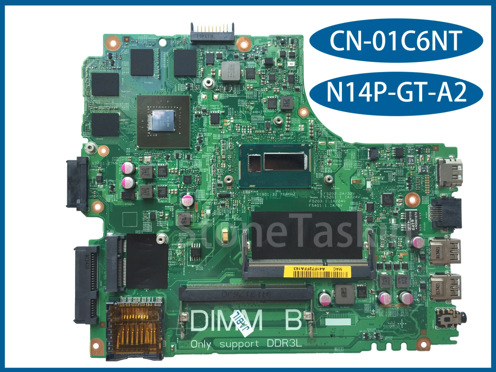 Лучшее значение CN-01C6NT для Dell Inspiron 3437 5437 Материнская плата ноутбука I7-4500U N14P-GT-A2 GT750M 2 ГБ DDR3L 100% Протестирована