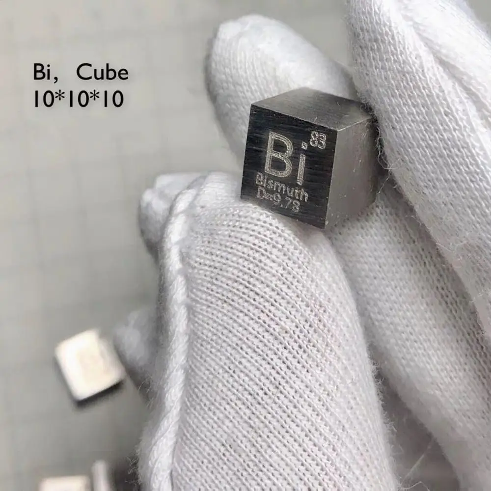 Металлический висмут плотностью 10 мм в кубе 99,99% чистый для коллекции Element