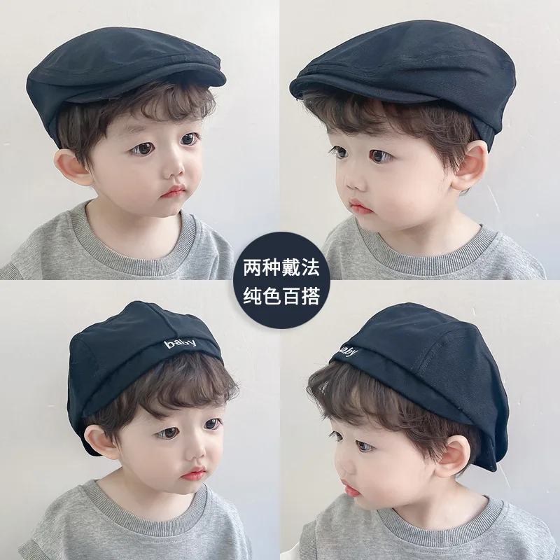 Модные кепки с вышивкой буквами для маленьких мальчиков в корейском стиле, детские повседневные шляпы