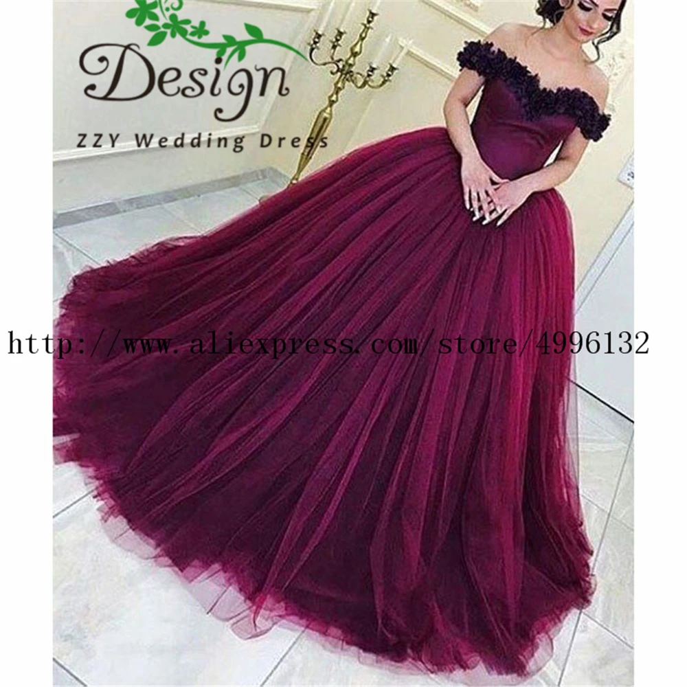 Модные Элегантные платья с аппликацией на плечах vestidos de 15 anos Quinceanera, бальное платье цвета красного вина, топ с цветами, свадьба для девочек