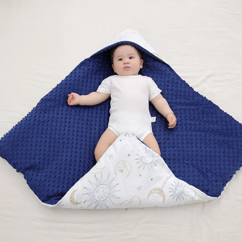 Может быть желчью 90x90 см Детское Трикотажное Хлопчатобумажное одеяло с принтом для объятий Теплый пакет Одеяло для новорожденных Одеяло для объятий Ребенка Детский Спальный мешок
