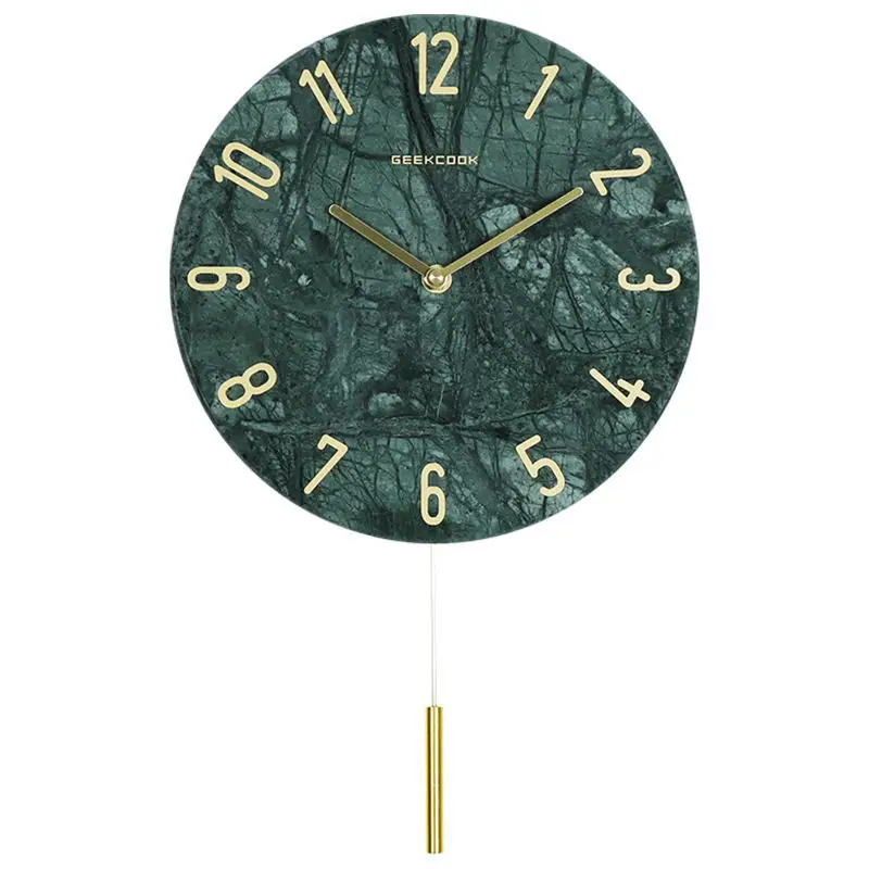 Мраморные настенные часы-качели, настенные часы в скандинавском стиле, креативные кварцевые часы-качели для гостиной