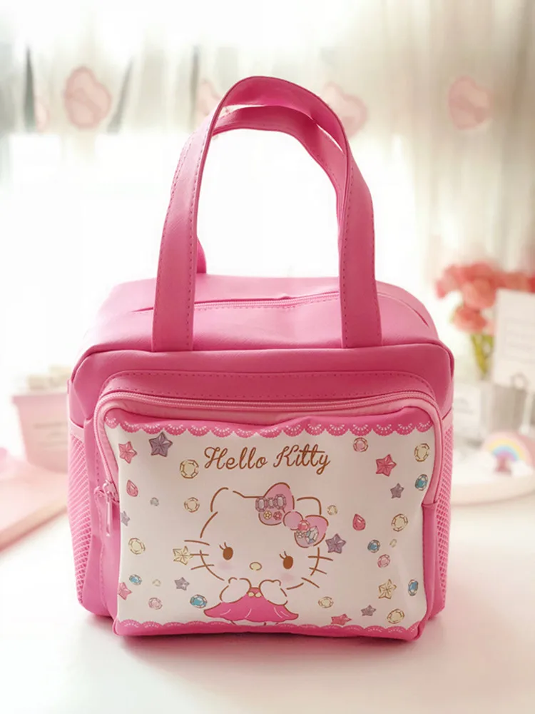 Мультяшная сумка Hello kitty для ланча большой емкости, сумка для мамы, двусторонняя мультяшная сумка для ланча Melody