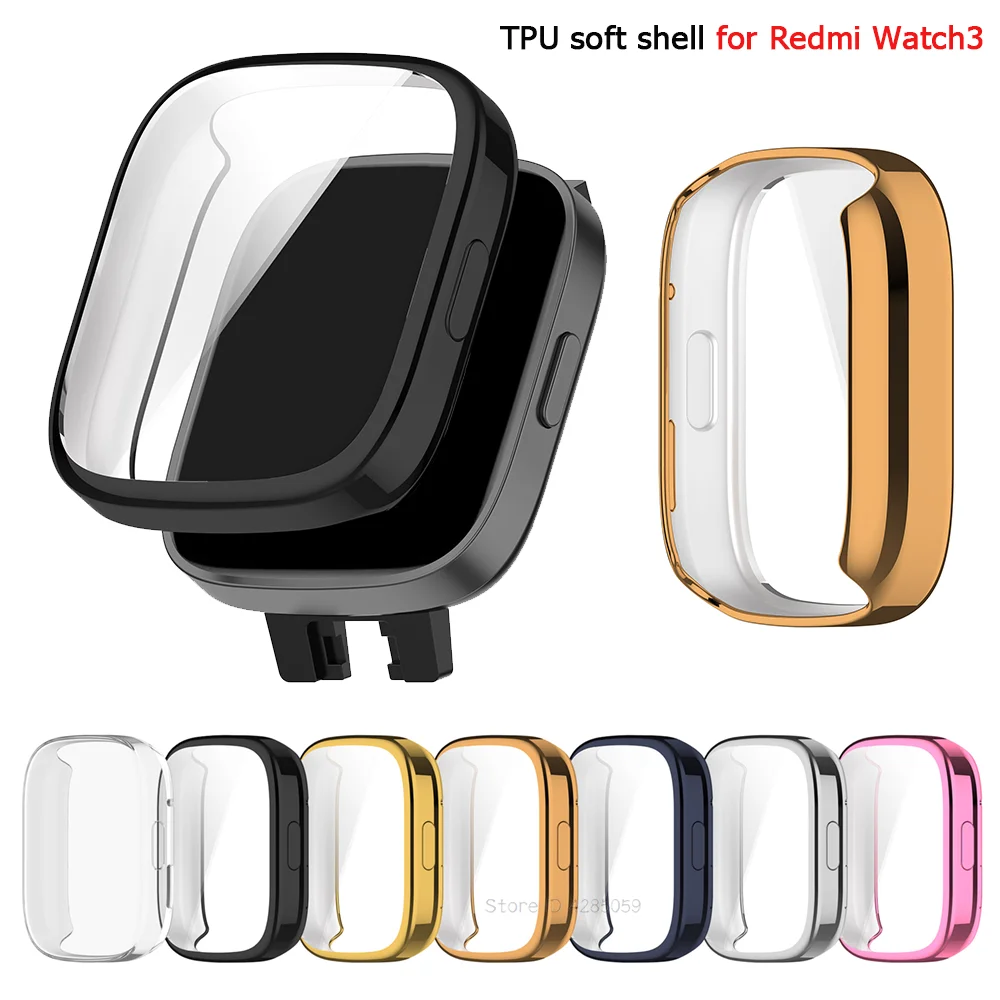 Мягкое силиконовое защитное стекло для смарт-часов Redmi Watch 3, защитная пленка для экрана, чехол-бампер из ТПУ для Xiaomi Redmi Watch3, чехлы