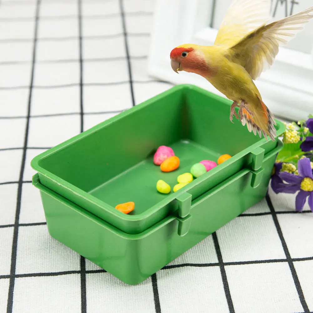 Новая ванна с попугаем, клетка для мелких животных, Стоячая душевая кабина, Птица, Мини-ящик для хранения корма для домашних животных, Игрушки, Аксессуары для чистки ванны для домашних птиц
