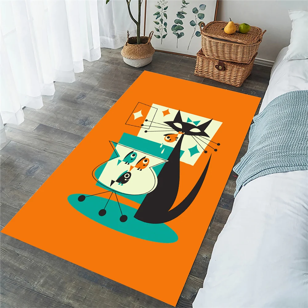 Новейший ковер CLOOCL Greedy Cat с мультяшным рисунком, фланелевый ковер с 3D-принтом, коврик для гостиной, кухонные коврики для пола, прямая поставка