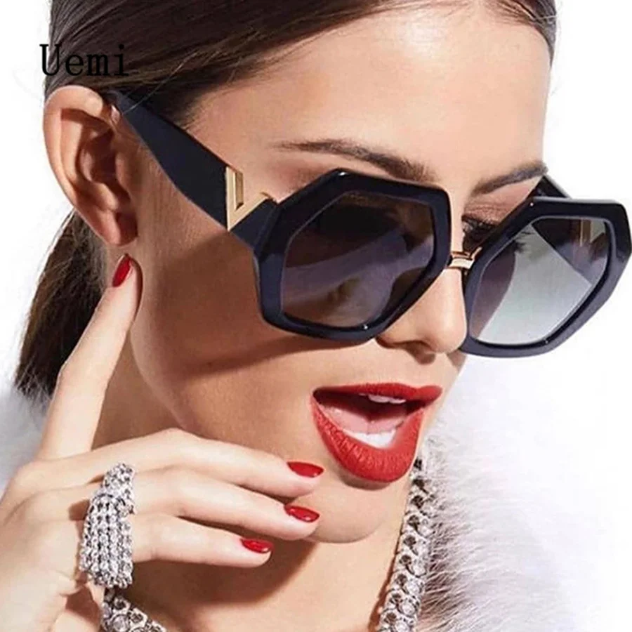 Новые модные женские солнцезащитные очки неправильной формы в стиле оверсайз, ретро дизайнерские женские солнцезащитные очки, трендовые очки высшего качества UV400, очки для очков,